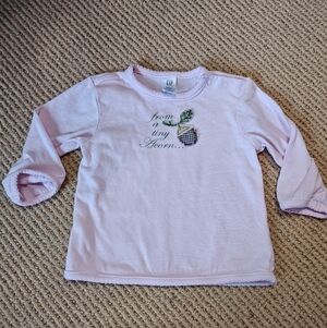 GAP 3-6mo Pink Long Sleeve Tee with Acorn Design